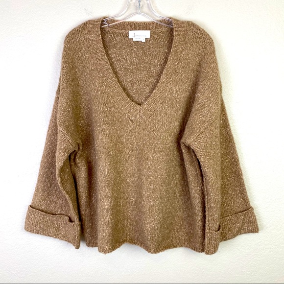 Anthropologie Sweaters - by ANTHROPOLOGIE V Neck Brown Sweater Size Small